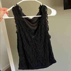 Black Lace Tank Top